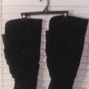 Torrid Black Suede Over-the-Knee Boots